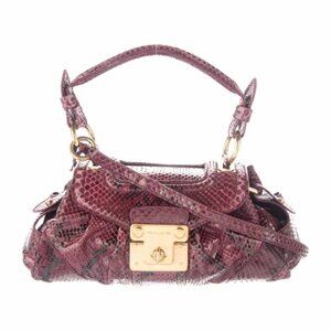 Rena Lange Snakeskin Crossbody Purse